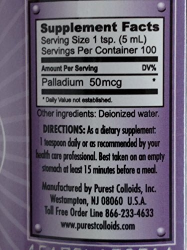 Beneficios del paladio coloidal 500 mL