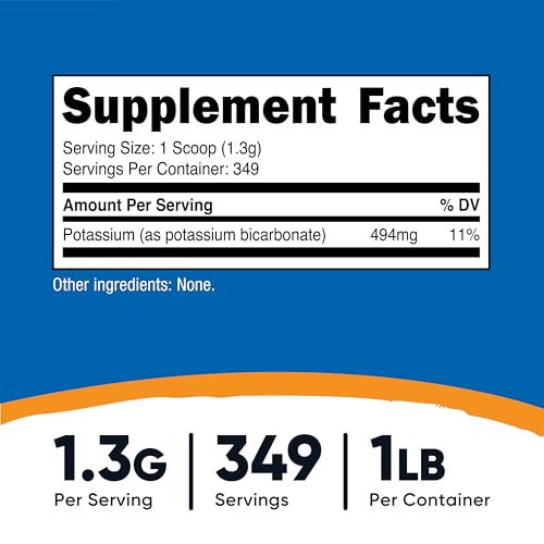Bicarbonato de potasio 1 lb Nutricost