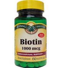 biotina 1000 mcg cápsulas para cabello