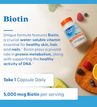 Biotina 5000 mcg en cápsulas