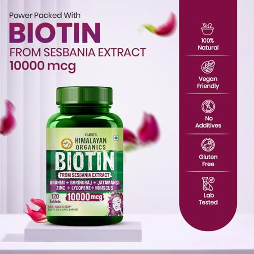 biotina de Himalayan Organics para belleza