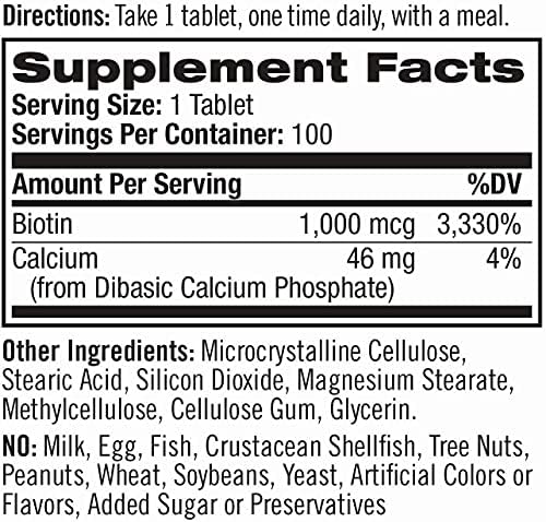 Biotina Natrol para piel saludable