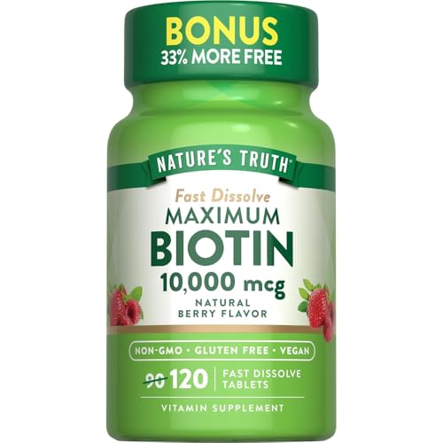 biotina Nature's Truth para cabello fuerte