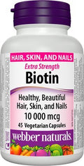 Biotina Webber Naturals para cabello fuerte