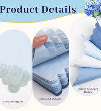 borde ondulado en servilletas desechables
