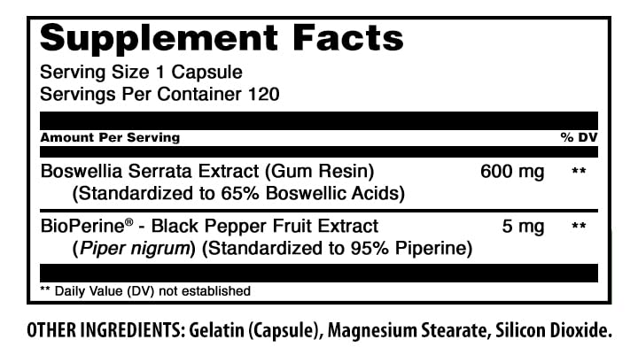 Boswellia 600 mg Amazing Formulas