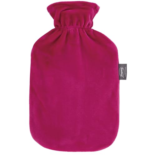 botella de agua caliente fucsia