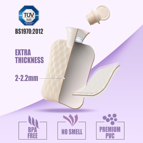 Botella de agua caliente para terapia de calor