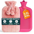 Botella de agua caliente rosa