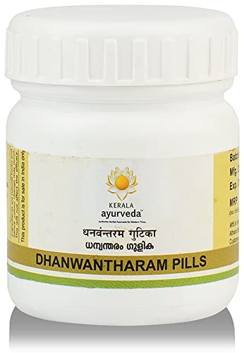 botella de tabletas ayurvédicas Dhanwantharam
