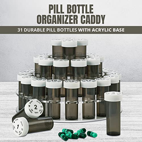 botellas de pastillas numeradas y seguras