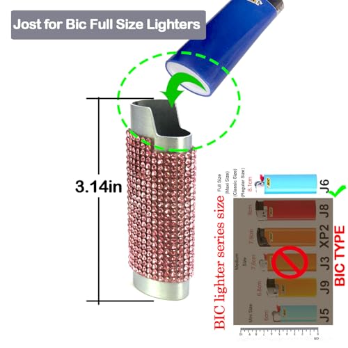 brillantes de cristal en funda para encendedor