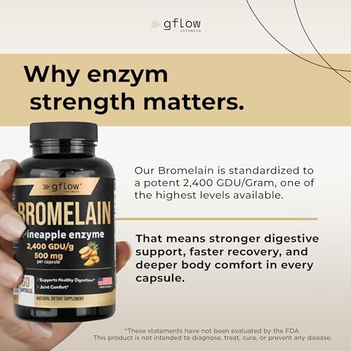 Bromelina 500 mg para bienestar digestivo