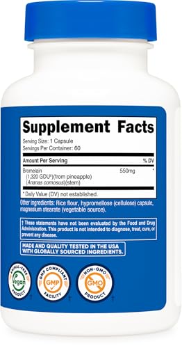 Bromelina Nutricost para bienestar general