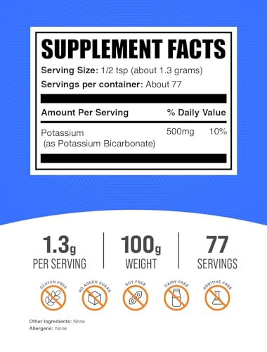 BulkSupplements 100 g de Potasio