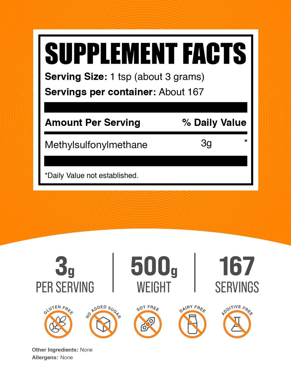 BulkSupplements.com suplemento de MSM