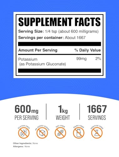 BulkSupplements Potasio 1 kg