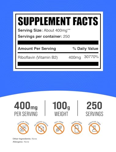 BulkSupplements Vitamina B2 100 g