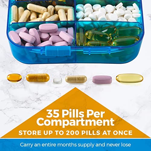 caja de medicamentos con 6 compartimentos
