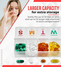 caja de pastillas AM PM para medicamentos