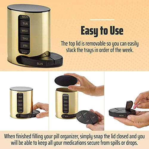 caja de pastillas apilable y compacta