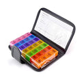 Caja de pastillas colorida y práctica