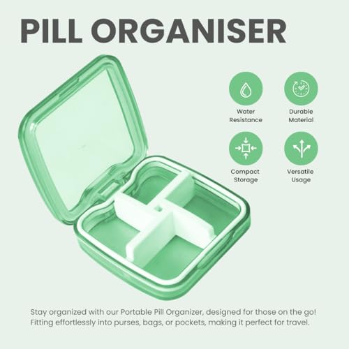 caja de pastillas con 4 compartimentos