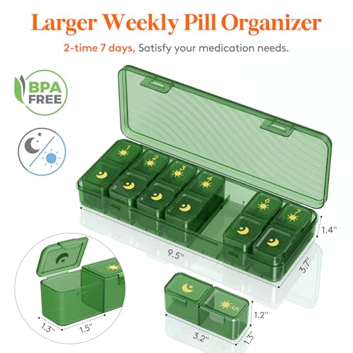 caja de pastillas portátil 7 días