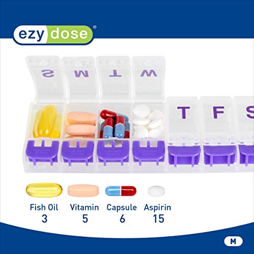caja de vitaminas con compartimentos medianos