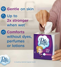 caja rectangular de pañuelos Puffs