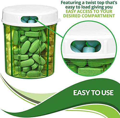 cajas de pastillas con 4 compartimentos