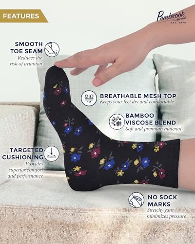 calcetas con diseño floral para mujeres