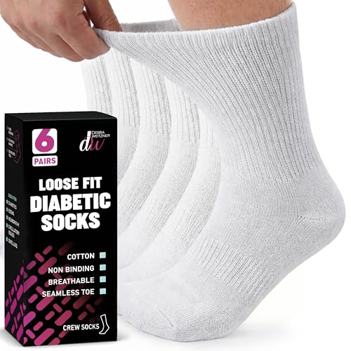 calcetas diabéticas de algodón cómodas