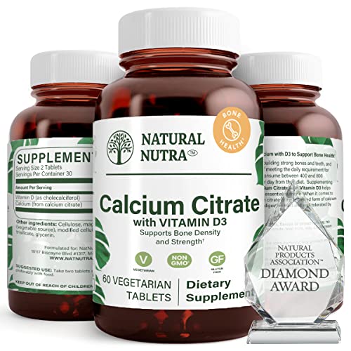 Calcio Citrato Natural Nutra para huesos fuertes