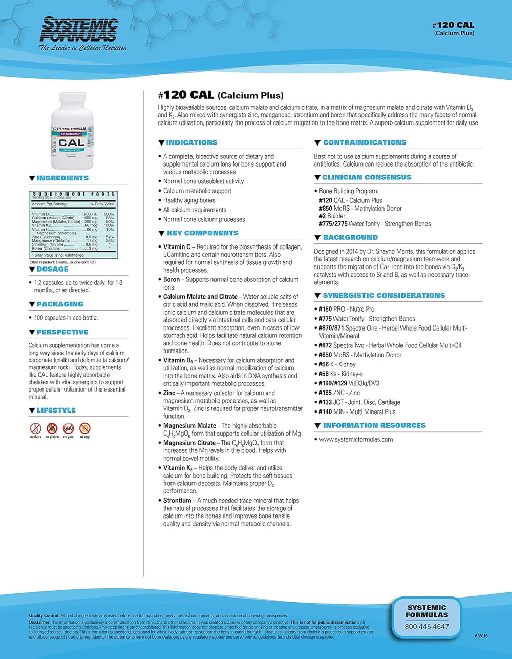 Calcio Plus de Systemic Formulas