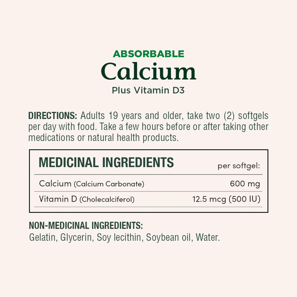 Calcio y Vitamina D3
