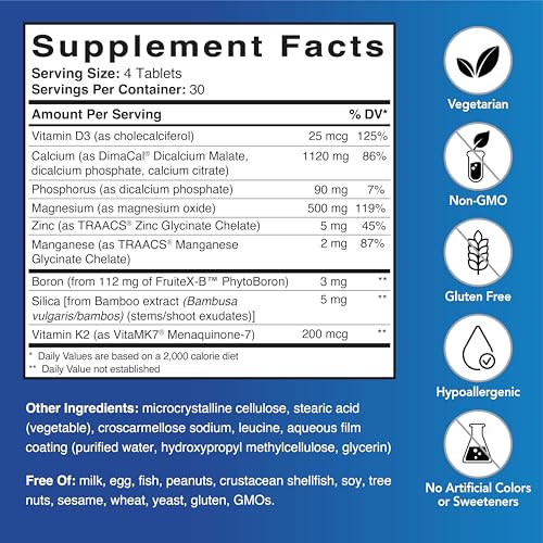 Calcio y vitaminas D3 y K2
