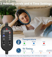 Calor ajustable en 3 niveles para comodidad
