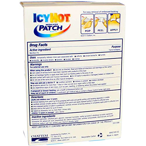 calor y frío en parches Icy Hot