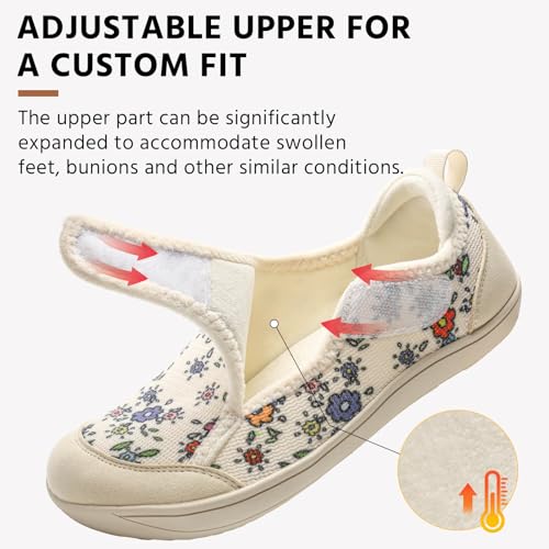 calzado ajustable para pies con edema
