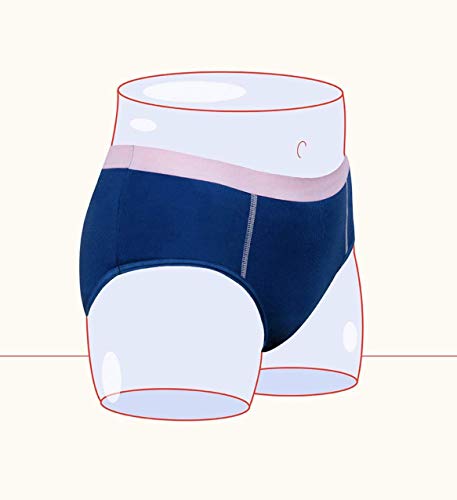 calzones azules para menstruación ligera