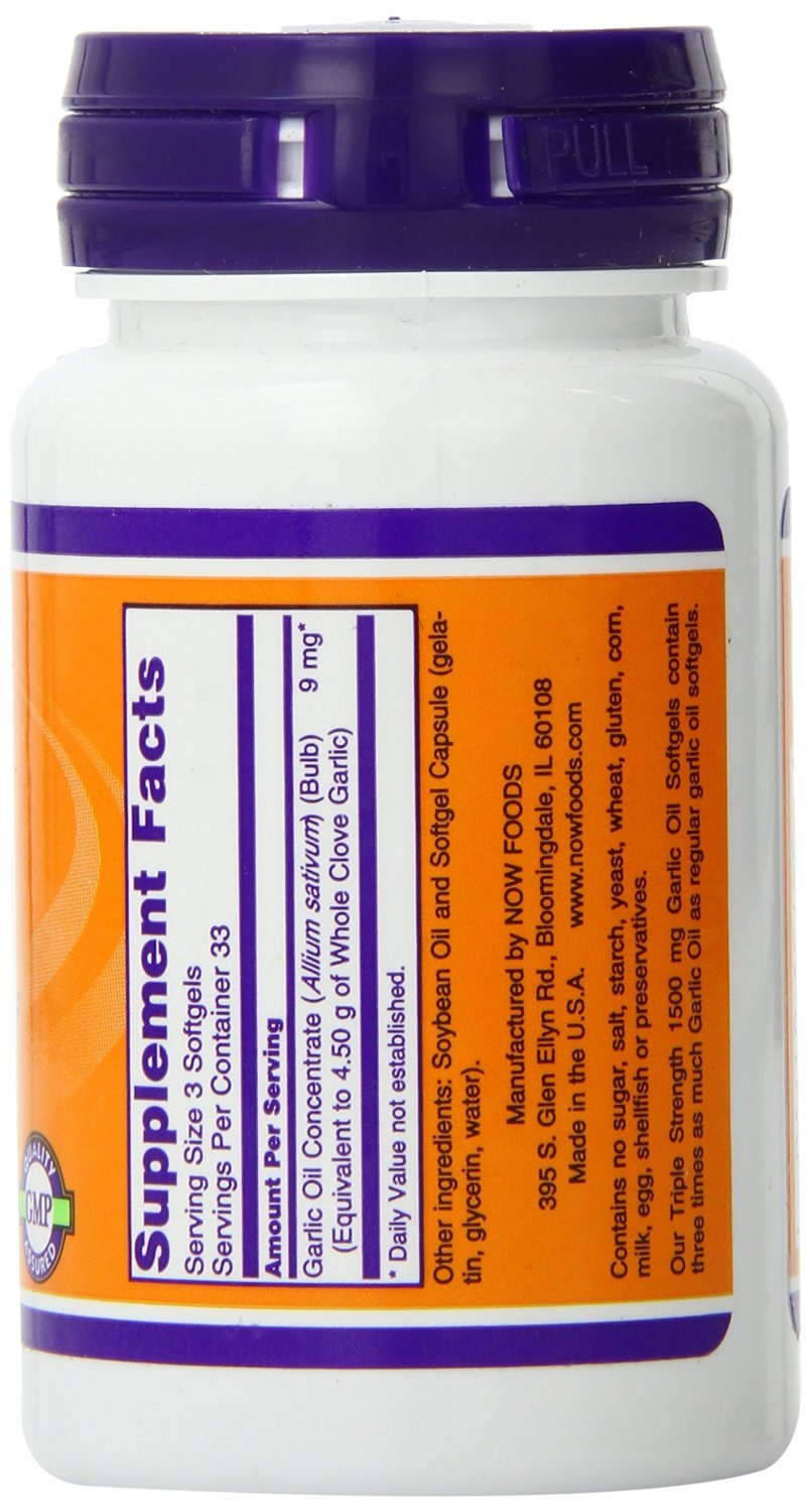 Cápsulas Blandas de Ajo NOW Foods