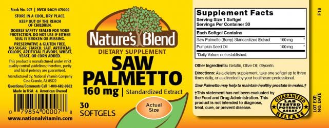 cápsulas blandas de saw palmetto para hombres