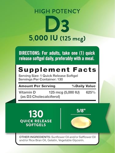 cápsulas blandas de vitamina D3 de Nature's Truth