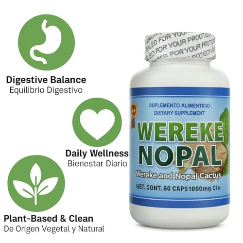 cápsulas de 1000 mg de nopal