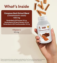 Cápsulas de 400 mg de Canela