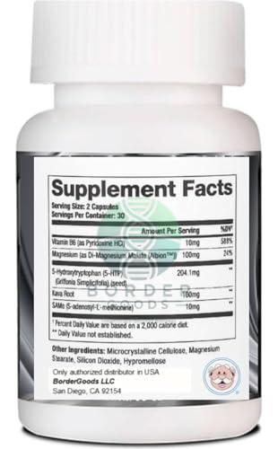 cápsulas de 5HTP con vitamina B6 y magnesio