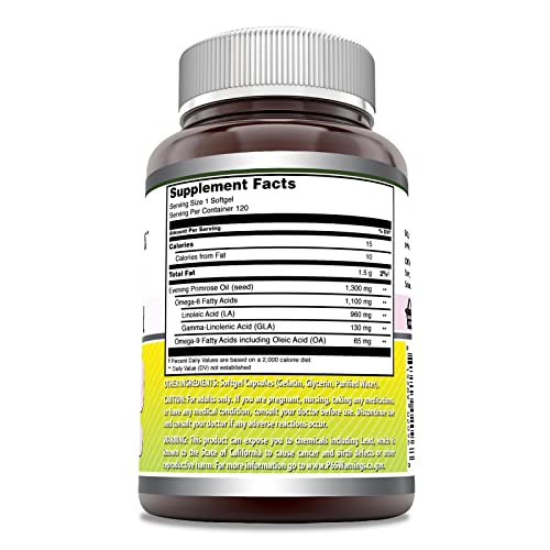 Cápsulas de aceite de onagra sin gluten