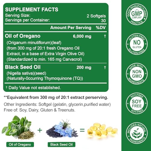Cápsulas de aceite de orégano para uso diario