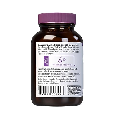 Cápsulas de ácido alfa lipoico 600mg